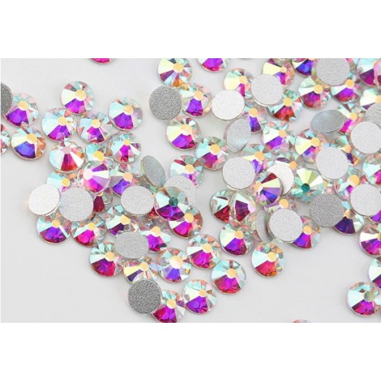 Rhinestones for nails AB Crystal SS4, Silver, hamilion, lux, shine, stones, decor, Swarovski, crystal, silver, glass, no hot fix, adhesive, 3694-NND-34, Nail stag,  All for a manicure,Decor and nail design ,  buy with worldwide shipping