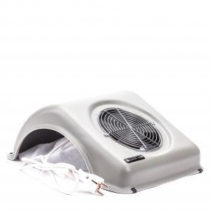 Manicure extractor hood with a bag for collecting dust Ulka H2n gray,compact, desktop, noiseless,for two hands
