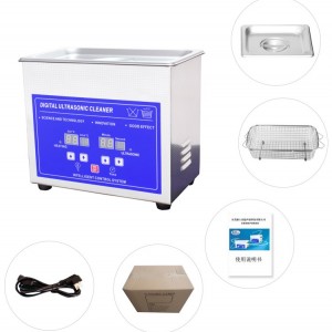 4.5 l ultrasonic cleaner, S30D, 180W, heated 300W, 80 degrees, with basket, in stainless case