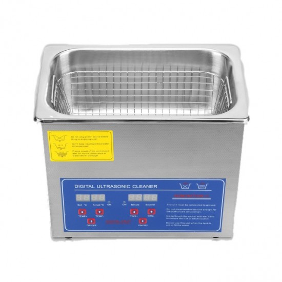 Limpador ultrassônico 2 l, com cesto, digital, 80W, água aquecida 80 graus, 100w, Máquina de limpeza ultrassônica, 40KHZ, S10-3333-Ubeauty-Esterilização e desinfecção