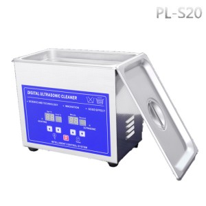 Banho ultrassônico 3,2 l, com cesto, digital, 120W, água aquecida 80 graus, 200w, máquina de limpeza ultrassônica, S20, corpo em aço inoxidável