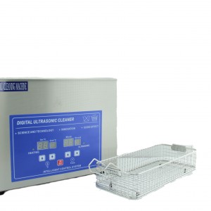 4.5 l ultrasonic cleaner, S30D, 180W, heated 300W, 80 degrees, with basket, in stainless case