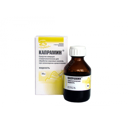 Капрамін Kapramin (капрамін), флакон 30мл, гемостатичний засіб, кровоспинний, зупиняє кров-3788-Владмива-Краса та здоров'я. Все для салонів краси
