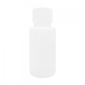  Botella de plástico de 50 ml con tapón blanco 
