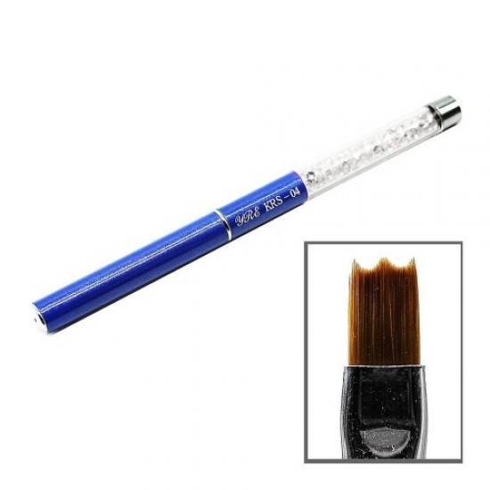 Folding paintbrush (blue with decor), 59023, Nails,  Health and beauty. All for beauty salons,All for a manicure ,Nails, buy with worldwide shipping