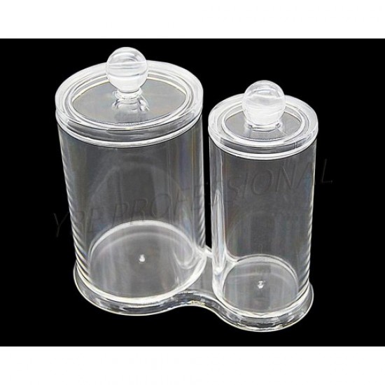 Dispensador para cotonetes e esponjas (2 copos com tampa) SF-298-57446-Китай-Porta-copos e organizadores