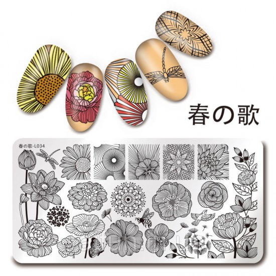 Stem plate Born Pretty BP-L034, 63916, Stamping Born Pretty,  Health and beauty. All for beauty salons,All for a manicure ,Decor and nail design, buy with worldwide shipping