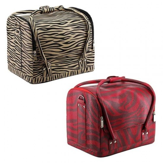 Walizka zebra 2700-1-61112-Trend-Walizki mistrzowskie, torebki do manicure, kosmetyczki