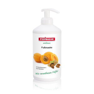 SPA voetmasker met abrikozenpitten en zoete amandelolie, 500 ml. dispenser. Pedibaehr