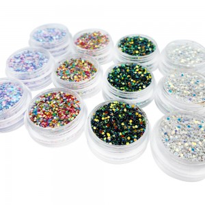  Um conjunto de moedas multicoloridas (4 cores) 12 frascos