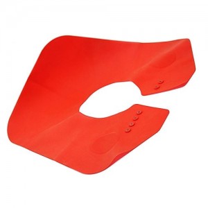  Halsbandweging voor peignoir (rood)