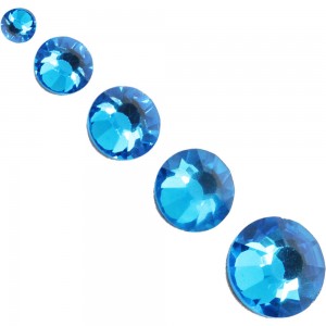  Swarovski glass stones of different sizes BLUE S3-SS12 Weight 13 grams