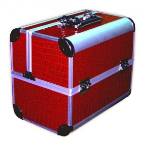 Aluminum suitcase 2629 burgundy lacquer