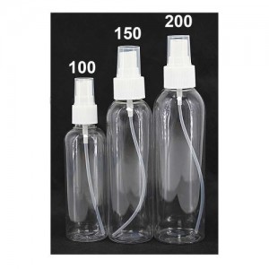  Botella de spray de plástico transparente 100ml