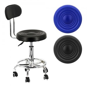 Chair 768-A01 with a back on wheels (blue)
