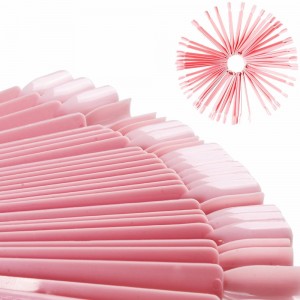 Розовый веер для образцов лака на 50 ногтей 12 см. ,MIS060