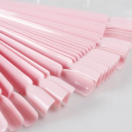 Leque rosa para amostras de verniz para 50 unhas de 12 cm.-18710-Китай-Типсы, формы для ногтей