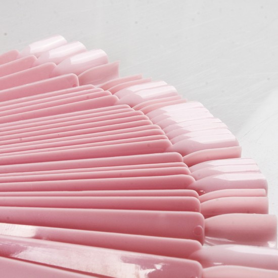 Abanico rosa para muestras de barniz para 50 uñas 12 cm.-18710-Китай-Типсы, формы для ногтей