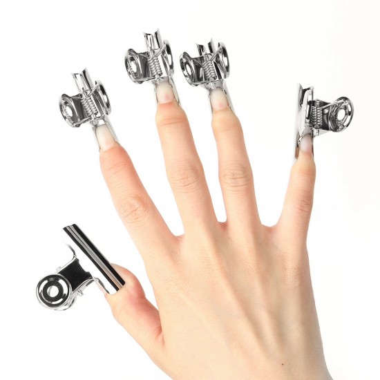 Kleine metalen boogklem, wasknijper, met veer, voor nagelverlenging, 5 stuks-6783-Ubeauty-Alles voor manicure