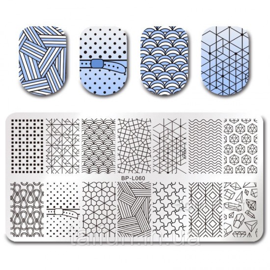 Stem plate Born Pretty BP-L060, 63909, Stamping Born Pretty,  Health and beauty. All for beauty salons,All for a manicure ,Decor and nail design, buy with worldwide shipping