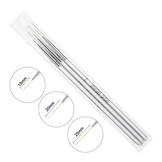 The longest Liner Set of 3 x brushes 15 mm 20 mm 25 mm LAK050-(279), 19153, Brush,  Health and beauty. All for beauty salons,All for a manicure ,All for nails, buy with worldwide shipping