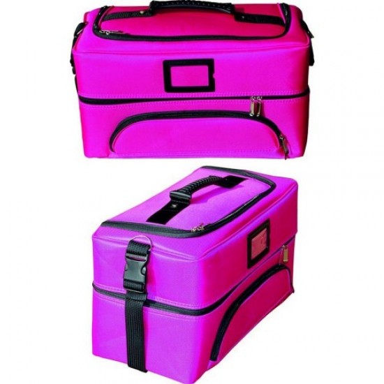 Maleta Master tela rosa 2700-6-61090-Trend-Maletas de maestro, bolsas de manicura, bolsas de cosméticos.