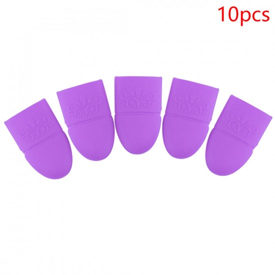 Grifos de silicona para quitar el esmalte en gel 10 uds KOD080-NSG-00-19207-China-Extensión de uñas