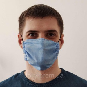 Masque de protection facial jetable à trois couches Fortius Pro? (50 pcs) Couleur : bleu