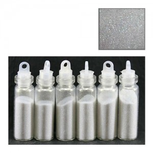  Decor set 6 pcs in a bottle (pigment white)