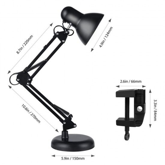 Tafellamp op voet Bureaulamp Zwart-16894-Китай-Elektrische apparatuur