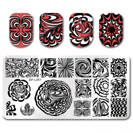 Stem plate Born Pretty BP-L061, 63891, Stamping Born Pretty,  Health and beauty. All for beauty salons,All for a manicure ,Decor and nail design, buy with worldwide shipping