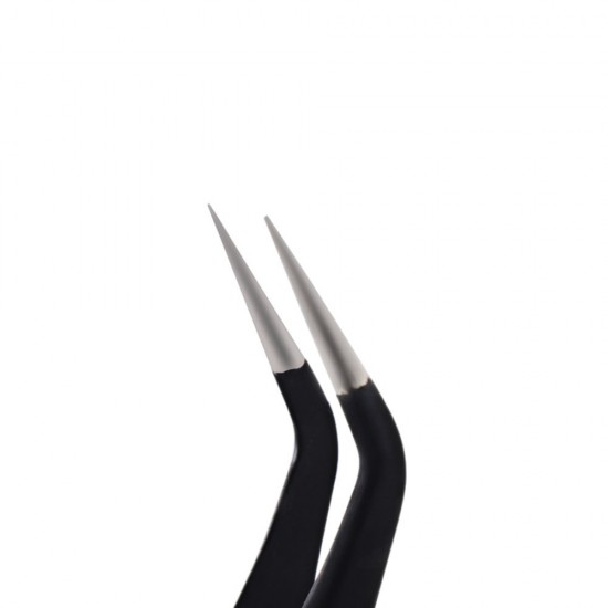 Pinças de extensão de cílios pretos CURVADOS Lidan Modelo H-15,LAK045-16714-Китай-Ferramentas de manicure