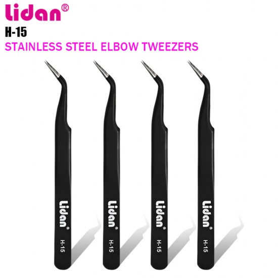 CURVED black tweezer for eyelash Lidan Model H-15,LAK045, 1037, Tweezers,  Health and beauty. All for beauty salons,All for a manicure ,All for nails, buy with worldwide shipping