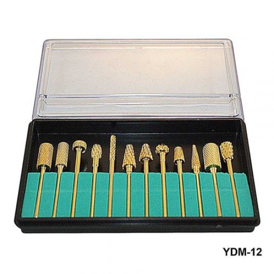 Boquilla para enrutador 12 piezas en un conjunto (dorado)-59425-China-Consejos para manicura