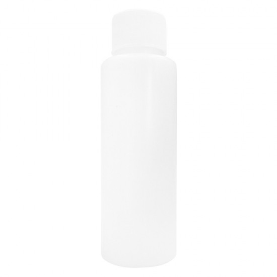 Botella de plástico de 100 ml con tapón blanco ,FFF-16649--Envase