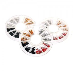  Carrousel Strass Pierres 4 Couleurs (Noir/Rouge/Or/Argent)