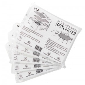 Conjunto de 5 filtros HEPA para coletores portáteis de pó de unhas Teri 600 / Turbo M
