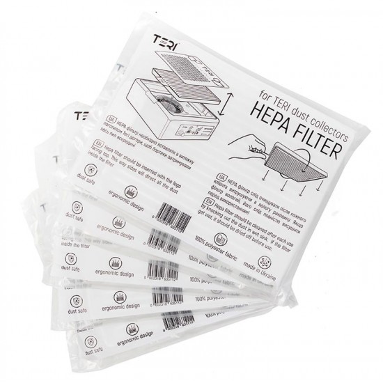 Conjunto de 5 filtros HEPA para coletores portáteis de pó de unhas Teri 600 / Turbo M-952734443-Teri-Exaustores-aspiradores TERI para manicure #1