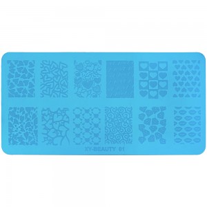 Metallic stencil for stamping 6*12 cm XY-BEAUTY 01, MAS025