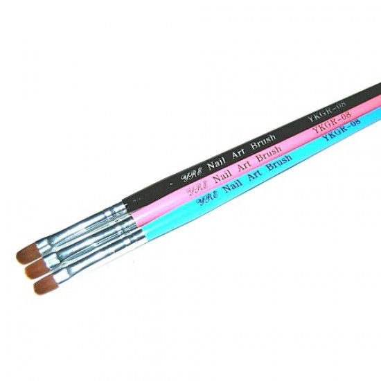Gel brush pink handle semicircular bristle №8-59154-China-Brushes, saws, bafs