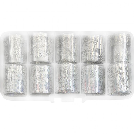 Set of foil for nail art 50 cm 10 pcs Louis Vuitton ,MAS078