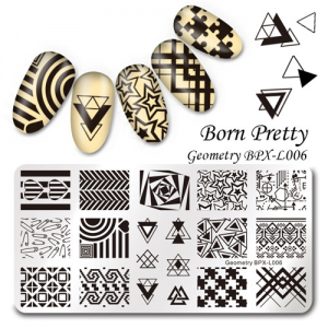 Stamping plate Geometry, puzzles, stars, BPX-L006