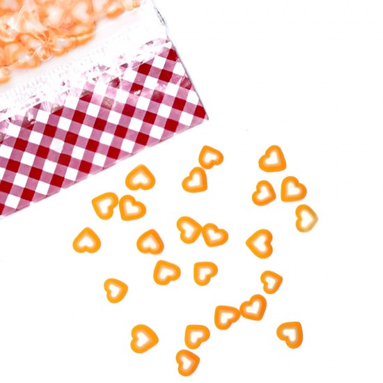 Fimo in a bag ORANGE HEARTS 100 PCs,  17698, Fimo,  Health and beauty. All for beauty salons,All for a manicure ,All for nails, buy with worldwide shipping