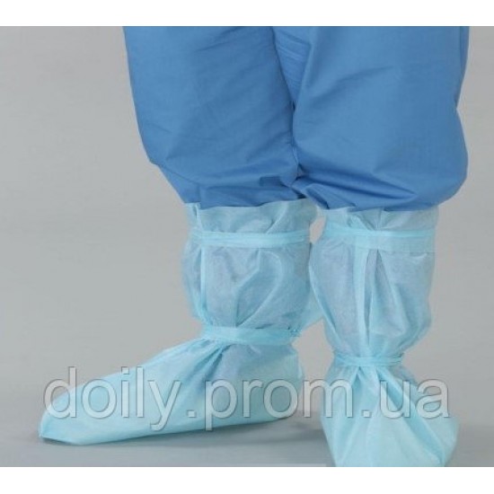 Shoe covers with high ties (spunbond 30g/m2), sterile, 33607,   ,  buy with worldwide shipping