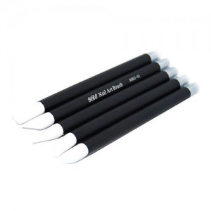  Brush set 5pcs silicone black handle