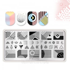 Placa de estampagem Born Pretty Linhas geométricas BP-A08