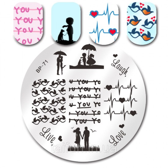 Stem plate Born Pretty Cute Birds BP-71, 63772, Stamping Born Pretty,  Health and beauty. All for beauty salons,All for a manicure ,Decor and nail design, buy with worldwide shipping