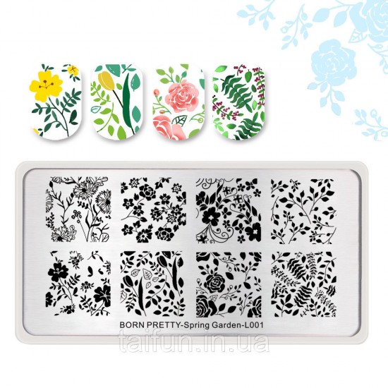 Stamp plate Born Pretty L001, 63895, Stamping Born Pretty,  Health and beauty. All for beauty salons,All for a manicure ,Decor and nail design, buy with worldwide shipping