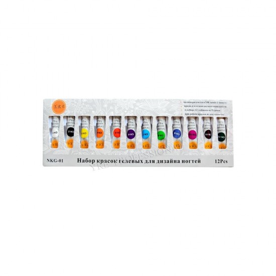 Conjunto de tinta em gel 14 cores, 5 ml cada 0-NKG-02/9-18940-Китай-Decoração e design de unhas
