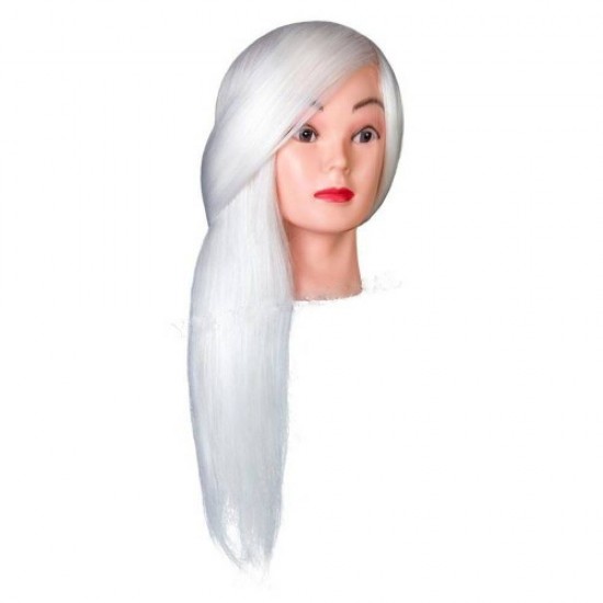 Голова для моделирования 18DY-RW искусственные термо светлые белые, YRE-4-18DY-RW, Головы искусственные с термо волосом,  Красота и здоровье. Все для салонов красоты,Все для парикмахеров ,Парикмахерам, купить в Украине
